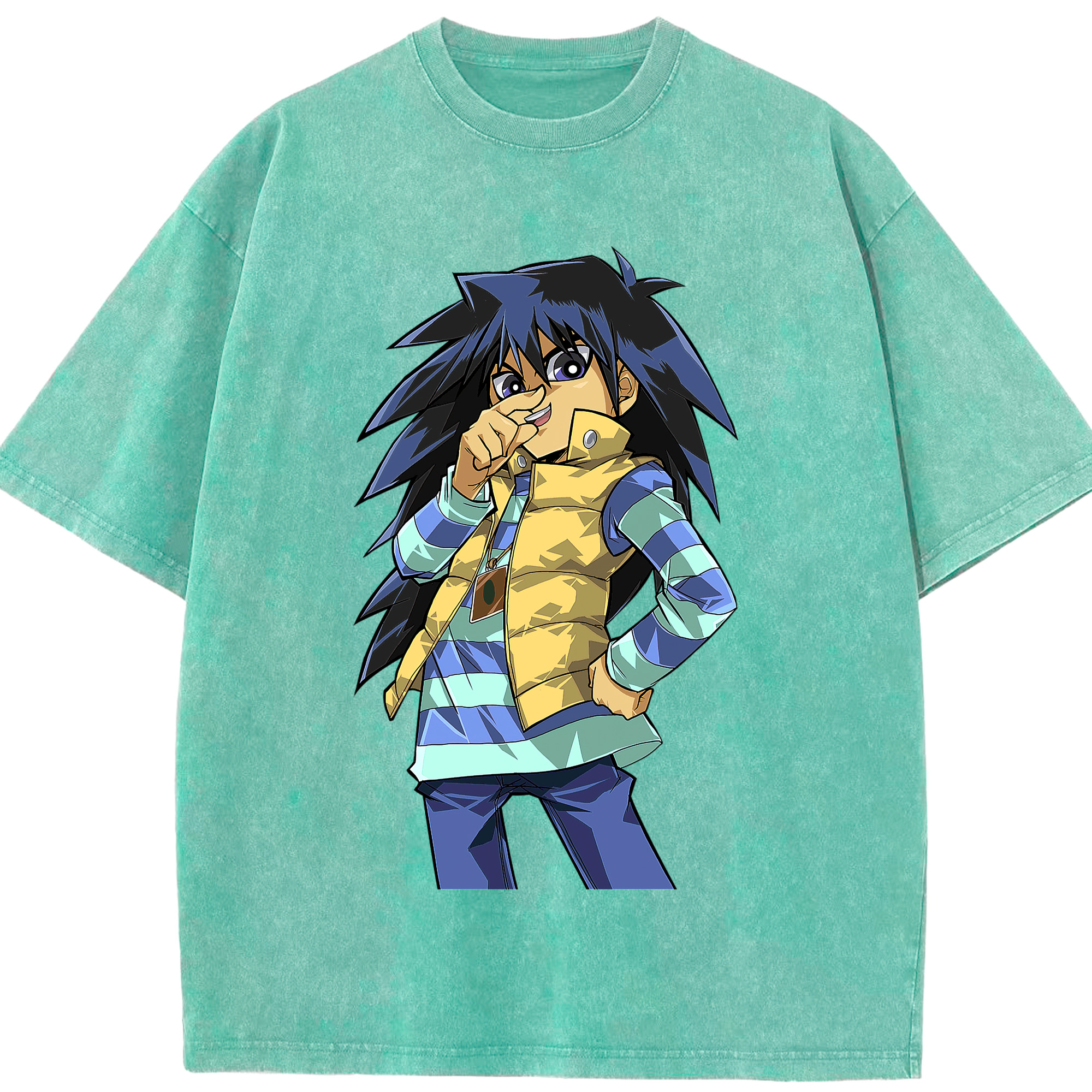 （画像用） 遊☆戯☆王 Yu-Gi-Oh! 綿100% ヴィンテージ風 半袖Tシャツ（フロントプリント）